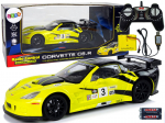 Radijo bangomis valdomas sportinis automobilis Corvette C6.R 1:18 geltonas