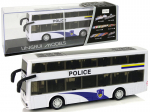 Baltas dviauk&scaron;tis policijos autobusas