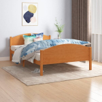 vidaXL Lovos rėmas, medaus rudas, 120x200cm, pu&scaron;ies medienos masyvas