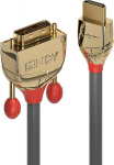 HDMI Laidas - LINDY Gold Line HDMI į DVI-D Laidas, 2 m, Pilkas