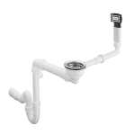 Hansgrohe D16-10 sifonas plautuvei su užkem&scaron;amu ventiliu, chromo spalvos, 43927000