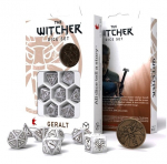 Kauliukų rinkinys The Witcher Geralt perlo ir rudos spalvos