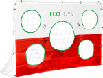 Vartai futbolo treniruotėms + taikinys Eco Toys, 180x122cm