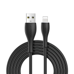 TPE kabelis iPhone USB-A - Lightning 3A 2m, juodas