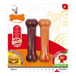 Nylabone obuolio ir mėsainio skonio kaulai, 2 vnt
