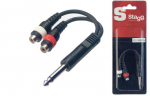 Stagg YC-0.1/1PM2CFH, Aux 6.3 mm/RCA, 10 cm