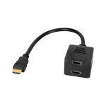 Adapteris HDMI - 2x HDMI lizdas, 20 cm