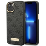 Dėklas telefonui GUESS 4G Logo Plate MagSafe - iPhone 14 Plus , must