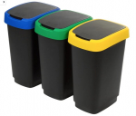 3 Rotho Twist &scaron;iuk&scaron;lių dėžių rinkinys, 3x25L