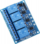 1 elementas Relės modulis 4 kanalai 4CH DC 5V su optiniu jungikliu, skirtas UNO R3 Mega 1280 DSP Arm PIC AVR Raspberry Pi