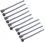 10 vienetų JST SM 5 kontaktų jungtis LED maitinimo vyri&scaron;kas ir moteri&scaron;kas SM adapterio kabelis 150mm 20AWG