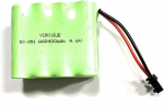 1 vnt. 9,6 V 2400 mAh Ni-MH AA įkraunama baterija su sm-2P 2 kontaktų ki&scaron;tuku, skirta RC sunkvežimiams