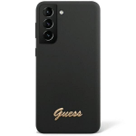 Guess skirtas Silicone Vintage Gold Logo skirtas Samsung Galaxy S23, juodas