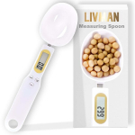Virtuvinės svarstyklės LIVMAN QJ-608 - skaitmeninės virtuvės svarstyklės matavimo &scaron;auk&scaron;to formos, kurių talpa iki 500g, skirtos įvairiems ingredientams sverti