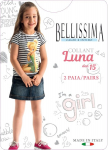 Pėdkelnės vaikams Luna, baltos, 15 DEN, 2 poros