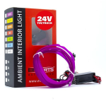 LED &scaron;viesos juostelė automobilio dekoravimui EinParts24V, 2m, violetinė