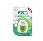 Dantų siūlas Twisted 30m GUM&reg; (3500) pintas, dvigubas, va&scaron;kuotas, su žaliosios arbatos ir mėtos skoniu