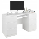 Ra&scaron;omasis stalas Mobene Modern 140x50x77 cm, baltas