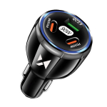 Automobilinis įkroviklis 2x USB-C 1x USB-A 90W PD QC, juodas