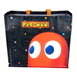 Retro pirkinių krep&scaron;ys Konix Pac-Man su Blinky dizainu 40x45x20cm, juodas