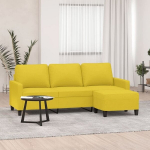 Trivietė sofa vidaXL, geltona