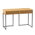 Ra&scaron;omasis stalas Home4You Hampton, 120x50x79 cm, rudas/juodas