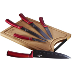 Berlinger Haus Burgundy BH/2552A 5 peilių ir pjaustymo lentos rinkinys