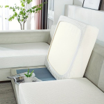 Universalus neslystantis sofos užvalkalas keturiems sezonams,  Stretch Corn Fleece-Pure White