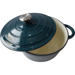 Puodo indas BAUMALU 24 cm - Apvali forma - Mėlyna žalia