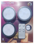 Belaidė lempa 3 x LED PILOTO BLOKO PERJUNGIMO JUNGTIS BALTIMORE BLACK