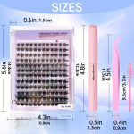 PASIDARYK PATS Natūralios Pūkuotos Blakstienos Rinkinys, A01 Dense Plus rinkinys + A02 Natural Plus rinkinys