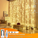 1 vnt. 600LED Užuolaidų Lemputės, Varinės String Lempos, USB Valdomos Pasaki&scaron;kos Lemputės., &Scaron;iltai balta