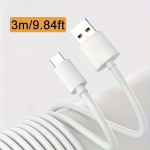 66W Greitas Įkrovimo USB-C Kabelis - 3m/5m/8m, Baltas