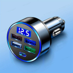 Greitas telefonų įkroviklis automobiliui su PD USB.