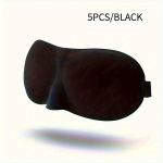 3D vientisos spalvos miego akių kaukė - juoda , One size