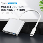 USB C į HDTV daugiafunkcinis adapteris - baltas.