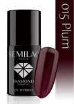 Ilgalaikis hibridinis nagų lakas Semilac 015 Plum, 7ml