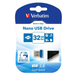 USB laikmena "verbatim" usb atmintinė, usb 3.0, 32 gb, "nano", "store n stay", mėlyna, 98710, usb a