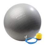 Gimnastikos kamuolys HMS YB02 55 cm su pompa, pilkas