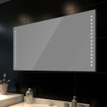 Sieninis vonios veidrodis su LED ap&scaron;vietimu 100 x 60 cm