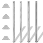 4 reguliuojamo auk&scaron;čio stalo kojos, chromas, 1 100 mm