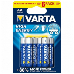 Elementai Varta High Energy, 6 vnt