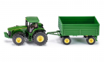 John Deere traktorius su priekaba - SIKU - skalė 1/50 - Metalas ir plastikas