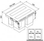 &Scaron;iuk&scaron;liadėžė Franke, Sorter Garbo 60-4 (2x12l.+2X8l.)