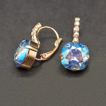 Auskarai moterims DiamondSky &bdquo;Glare VII (Light Sapphire Shimmer)&ldquo; su Swarovski kristalais