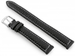 W71 odinis laikrodžio dirželis - juodas/baltas - 14mm