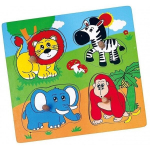 Medinės dėlionės ZOO gyvūnai ,,Viga Toys"