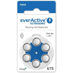 everActive Ultrasonic elementai klausos aparatams PR44 675, 6 vnt.