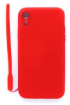 Evelatus iPhone XR Soft Touch Silicone Case with Strap Red
