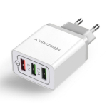 Įkroviklis Wozinsky 'WWC-01' baltas (3xUSB / 30W)
